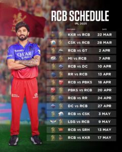 RCB Schedule
