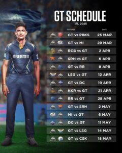 GT SCHEDULE